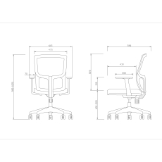 Kancelářská židle Siena (SET 2 ks), černá - 6