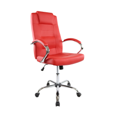 Kancelářská židle Slash, syntetická kůže, červená - 1