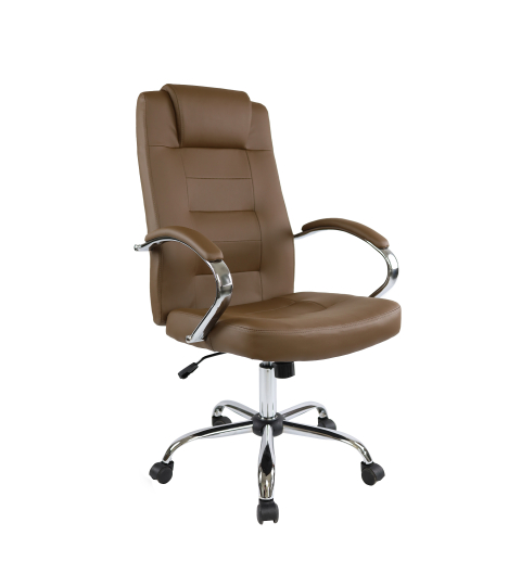 Kancelářská židle Slash, syntetická kůže, hnědá