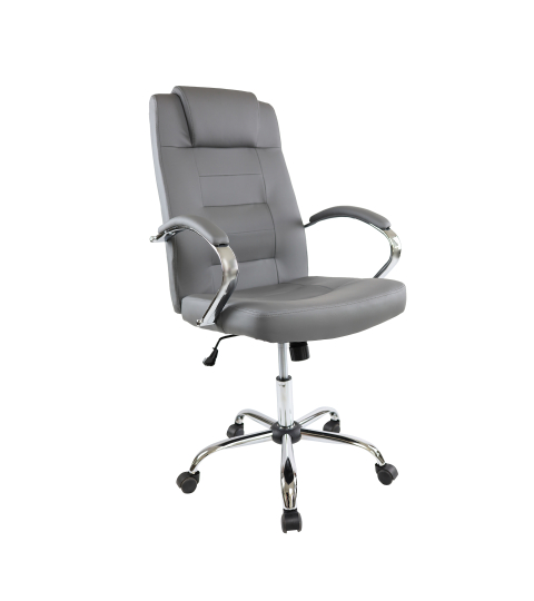 Kancelářská židle Slash, syntetická kůže, šedá