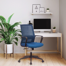 Kancelářská židle Smart W, textil, tmavě modrá - 3