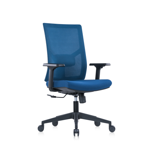 Kancelářská židle Snow Black, textil, modrá - 1