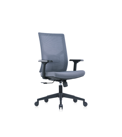 Kancelářská židle Snow Black, textil, šedá