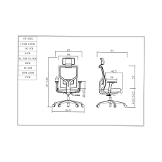 Kancelářská židle Snow HB, textil, černá - 7