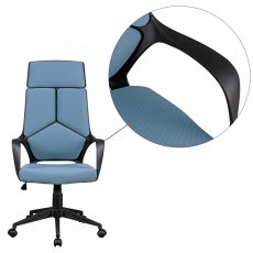 Kancelářská židle Techline, textilní potahovina, modrá - 7
