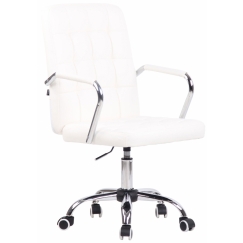 Kancelářská židle Terni, syntetická kůže, bílá