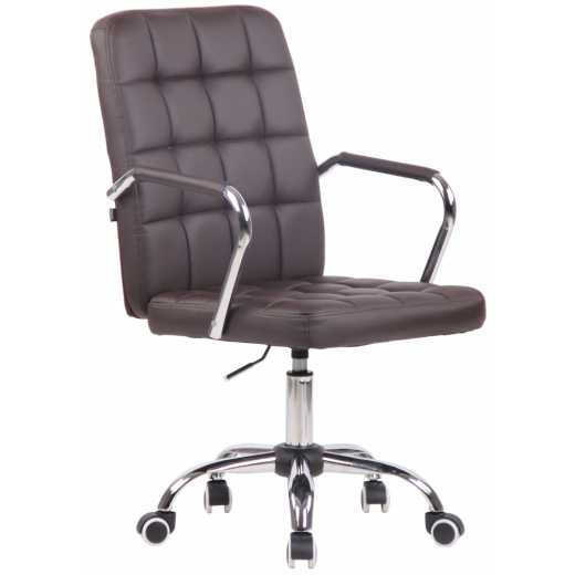 Kancelářská židle Terni, syntetická kůže, hnědá - 1