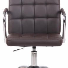 Kancelářská židle Terni, syntetická kůže, hnědá - 2