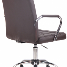 Kancelářská židle Terni, syntetická kůže, hnědá - 4