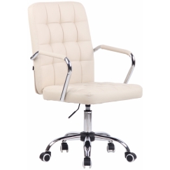 Kancelářská židle Terni, syntetická kůže, krémová