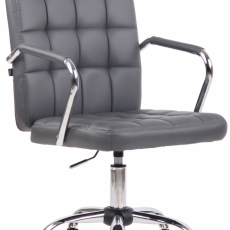 Kancelářská židle Terni, syntetická kůže, šedá - 1