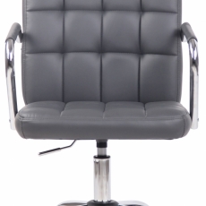 Kancelářská židle Terni, syntetická kůže, šedá - 2