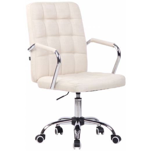 Kancelářská židle Terni, textil, krémová - 1