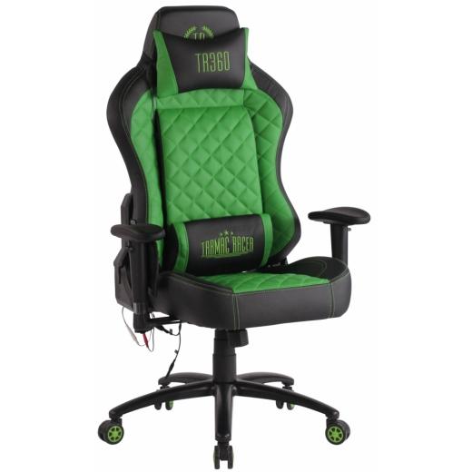 Kancelářská židle Tommy, černá / zelená - 1