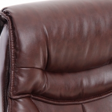 Kancelářská židle Torro, syntetická kůže, červenohnědá - 4