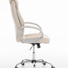 Kancelářská židle Torro, syntetická kůže, krémová - 2