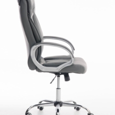 Kancelářská židle Torro, syntetická kůže, šedá - 2