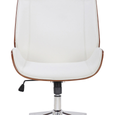 Kancelářská židle Varel, syntetická kůže, ořech / bílá - 2