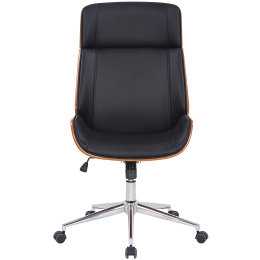 Kancelářská židle Varel, syntetická kůže, ořech / černá - 1