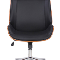 Kancelářská židle Varel, syntetická kůže, ořech / černá - 1