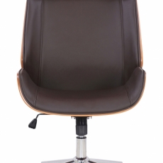 Kancelářská židle Varel, syntetická kůže, ořech / hnědá - 2