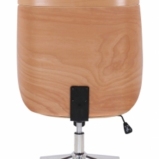 Kancelářská židle Varel, syntetická kůže, přírodní / bílá - 4
