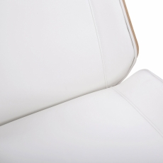 Kancelářská židle Varel, syntetická kůže, přírodní / bílá - 6