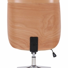 Kancelářská židle Varel, syntetická kůže, přírodní / hnědá - 4