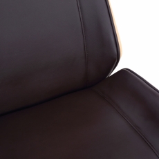 Kancelářská židle Varel, syntetická kůže, přírodní / hnědá - 6