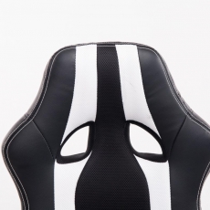 Kancelářská židle Velvet, černá / bílá - 5