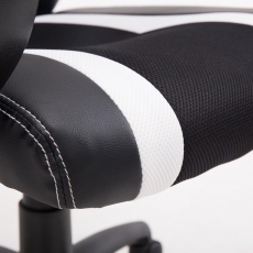 Kancelářská židle Velvet, černá / bílá - 8
