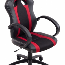 Kancelářská židle Velvet, černá / červená - 1