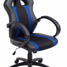 Kancelářská židle Velvet, černá / modrá - 1