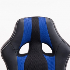 Kancelářská židle Velvet, černá / modrá - 5