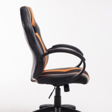 Kancelářská židle Velvet, černá / oranžová - 3