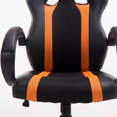 Kancelářská židle Velvet, černá / oranžová - 6