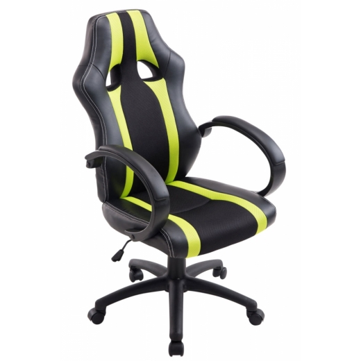 Kancelářská židle Velvet, černá / zelená - 1
