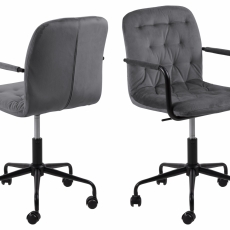 Kancelářská židle Wendy, tkanina, šedá - 1