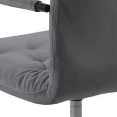 Kancelářská židle Wendy, tkanina, šedá - 5