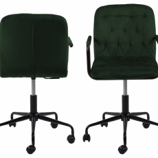Kancelářská židle Wendy, tkanina, tmavě zelená - 2