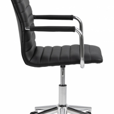 Kancelářská židle Winslow, kůže, černá - 3