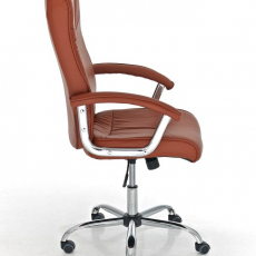Kancelářská židle Winston, syntetická kůže, koňaková - 3