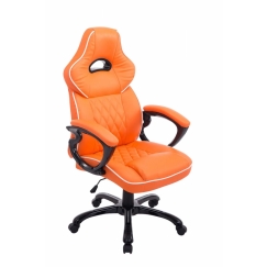 Kancelářské křeslo BIG XXX, syntetická kůže, oranžová
