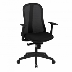 Kancelárske kreslo Derek, textilná poťahovina, čierna
