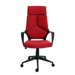 Kancelářské křeslo Force Black, textil, červená
