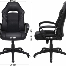 Kancelárske kreslo Gisel, čierna - 6