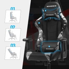 Kancelářské křeslo Ines, černá / maskáč - 5