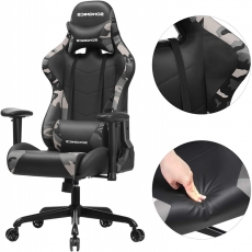 Kancelářské křeslo Ines, černá / maskáč - 6