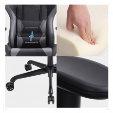 Kancelářské křeslo Ines, černá / šedá - 6