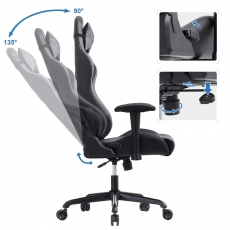 Kancelárske kreslo Ines, čierna/sivá - 3